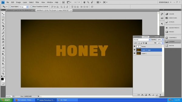 Creation of honey: Step 3